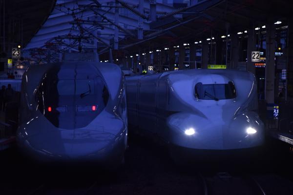 青い時間帯や人工光で寒色寄りに見える写真